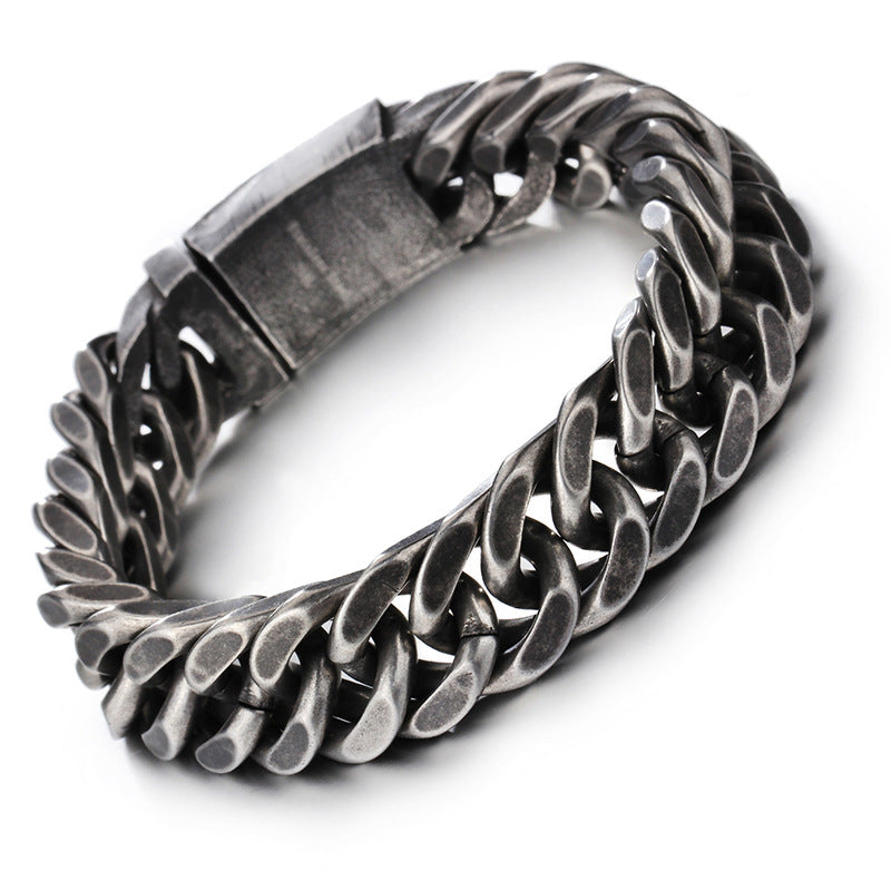 Blackened Diamond Cut Chain Stainless Steel Bracelet - Buulgo