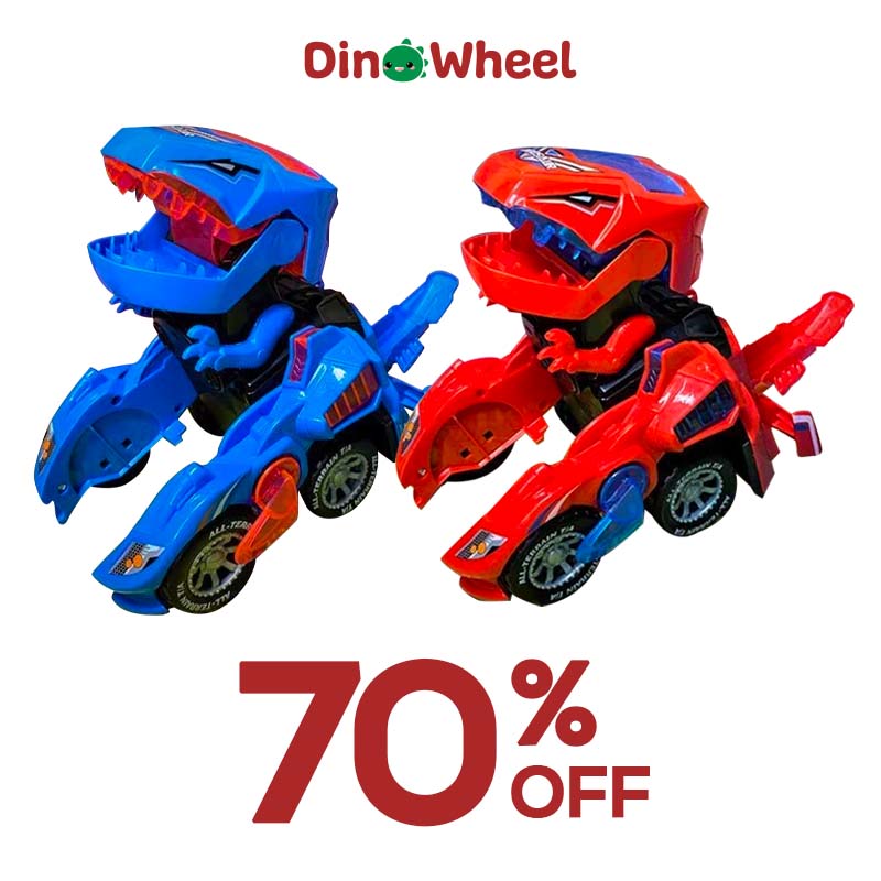 DinoWheel - LED Dinosaur Transformation Car Toy - Buulgo