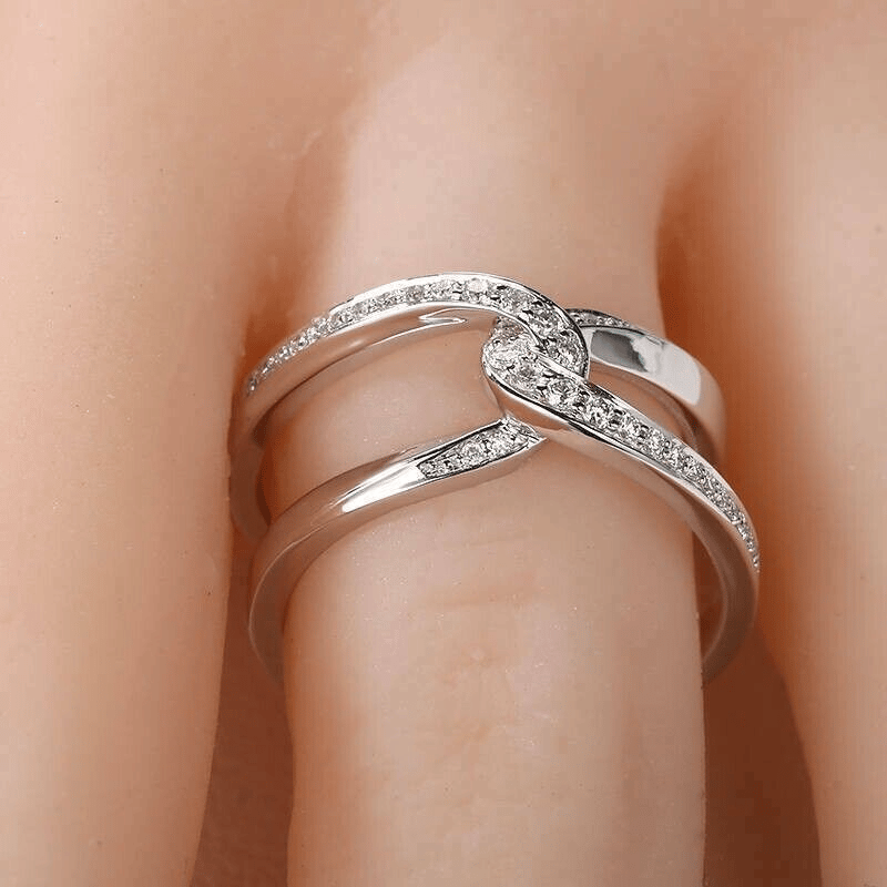 🔗Special Bond Rectangle Interlocking Ring - 💕Mother & Daughter 👩👧 Forever Linked Together🔥 Last Day Promotion 75% OFF - Buulgo