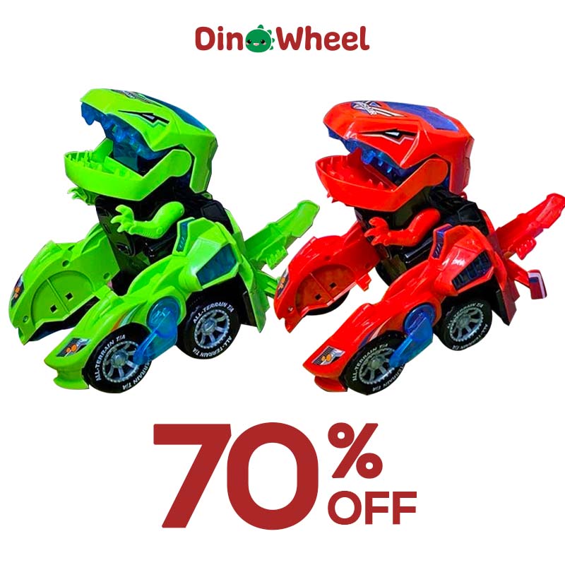 DinoWheel - LED Dinosaur Transformation Car Toy - Buulgo