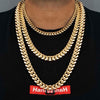 14mm Stainless Steel Miami Cuban Chain in Gold - Buulgo
