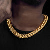 18mm Stainless Steel Miami Cuban Chain in Gold - Buulgo