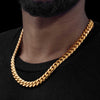 Load image into Gallery viewer, 14mm Stainless Steel Miami Cuban Chain in Gold - Buulgo