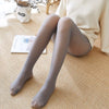Ladda in bild i Galleri Viewer, Flawless Legs Fake Translucent Warm Plush Lined Elastic Tights - Buulgo