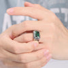 갤러리 뷰어, Emerald Inlaid Stainless Steel Ring - Buulgo에 이미지 로드