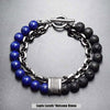 Natural Stone Bead Chain Link Toggle Clasp Bracelet - Buulgo