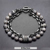 Laden Sie das Bild in den Galerie-Viewer, Natural Stone Bead Chain Link Toggle Clasp Bracelet - Buulgo