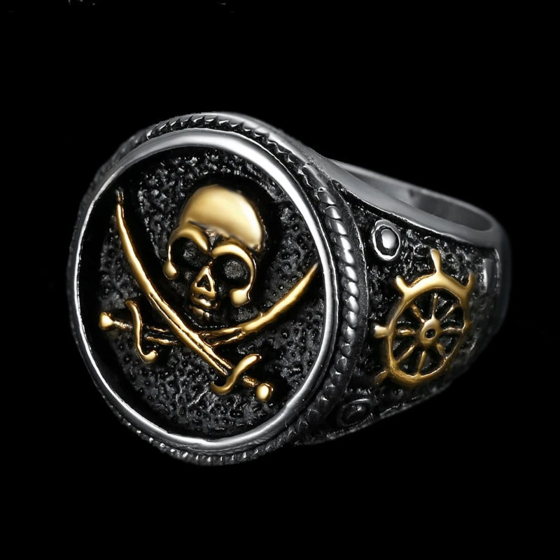 Pirate Skull Stainless Steel Ring - Buulgo