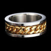 Laden Sie das Bild in den Galerie-Viewer, Rotatable Chain Stainless Steel Ring - Buulgo