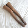 Flawless Legs Fake Translucent Warm Plush Lined Elastic Tights - Buulgo