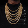 5mm Stainless Steel Cuban Chain in Gold - Buulgo