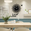 3D Geometric Large Wall Clock Modern Design With Wall Stickers - Buulgo