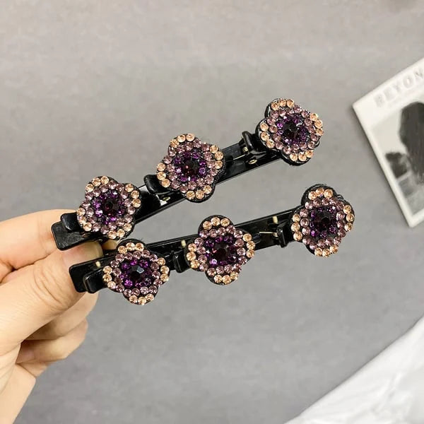 Sparkling Crystal Stone Braided Hair Clips⚡Last Day Promotion 50% - Buulgo